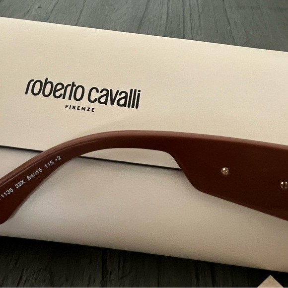 Roberto Cavalli RC1135 32X Brown & Gold Shield Sunglasses Frame - Picture 6 of 7